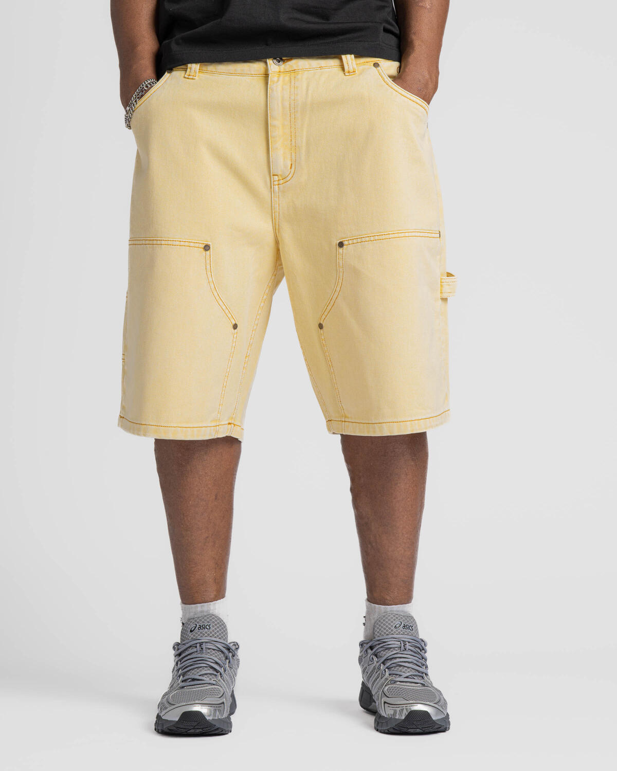 Dime Carpenter Denim Shorts | DIME2SP2515LEM | AFEW STORE